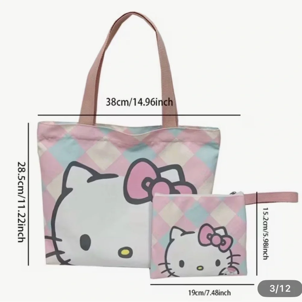 ❤️❤️SANRIO MYSTERY BUNDLE with Hello Kitty zippered Canvas Tote & Pouch